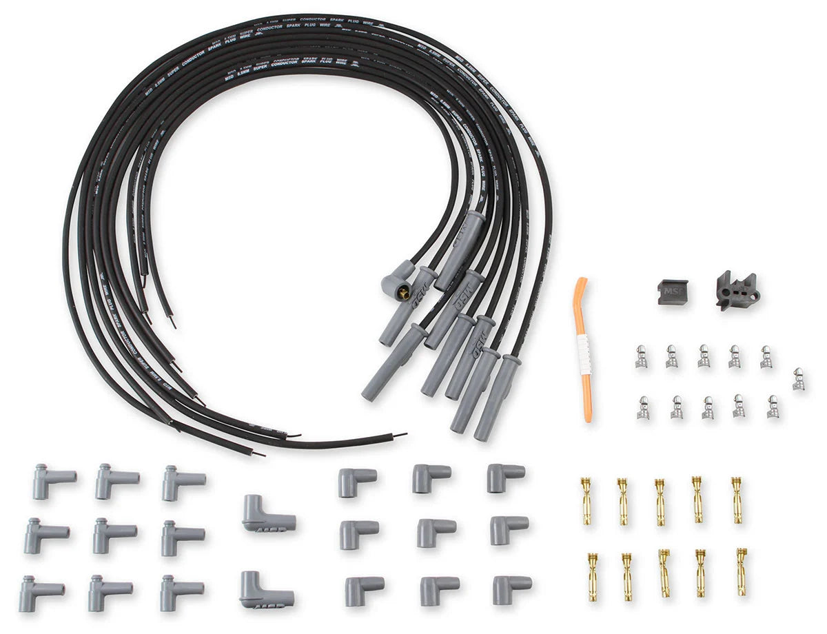 MSD PLUG LEAD SET, BLACK, MULTI ANGLE