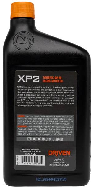 DRIVEN OIL MICROZOL XP2 SAE 0W-20 9.46L 00206