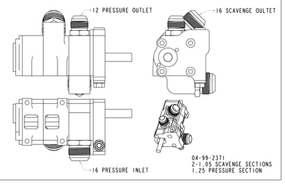 DAILEY ENGINEERING DRY SUMP OIL PUMP - SP SERIES 04-99-2371-2