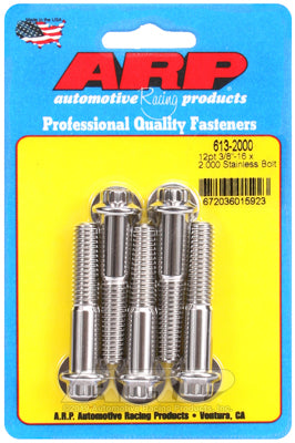 ARP BOLT 3/8"-16 12pt 2.000"UHL SS 5pk 613-2000