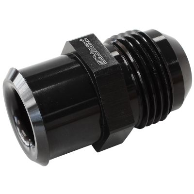 Aeroflow Push In Valve Cover Breather Adapter -12AN - AF77-2012BLK