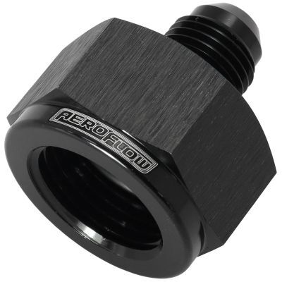 AEROFLOW AN Flare Reducer Female/Male -12AN to -10AN - AF950-12-10BLK
