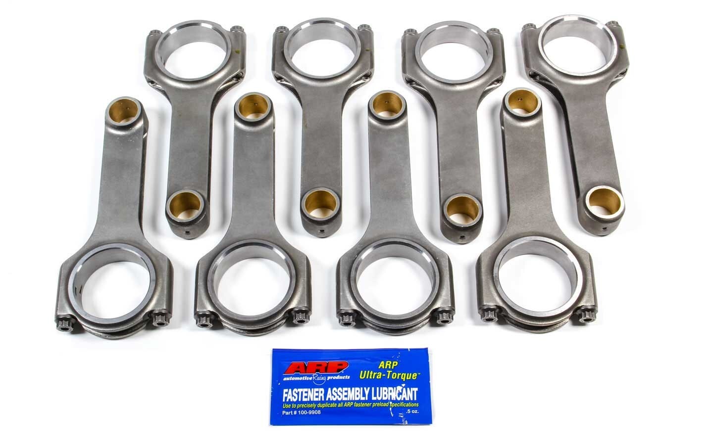 6.250" Connecting Rods, Forged H-Beam, ARP 2000 12-Point bolts. 6.250" Conrod Chevy, Small Block, Set of 8