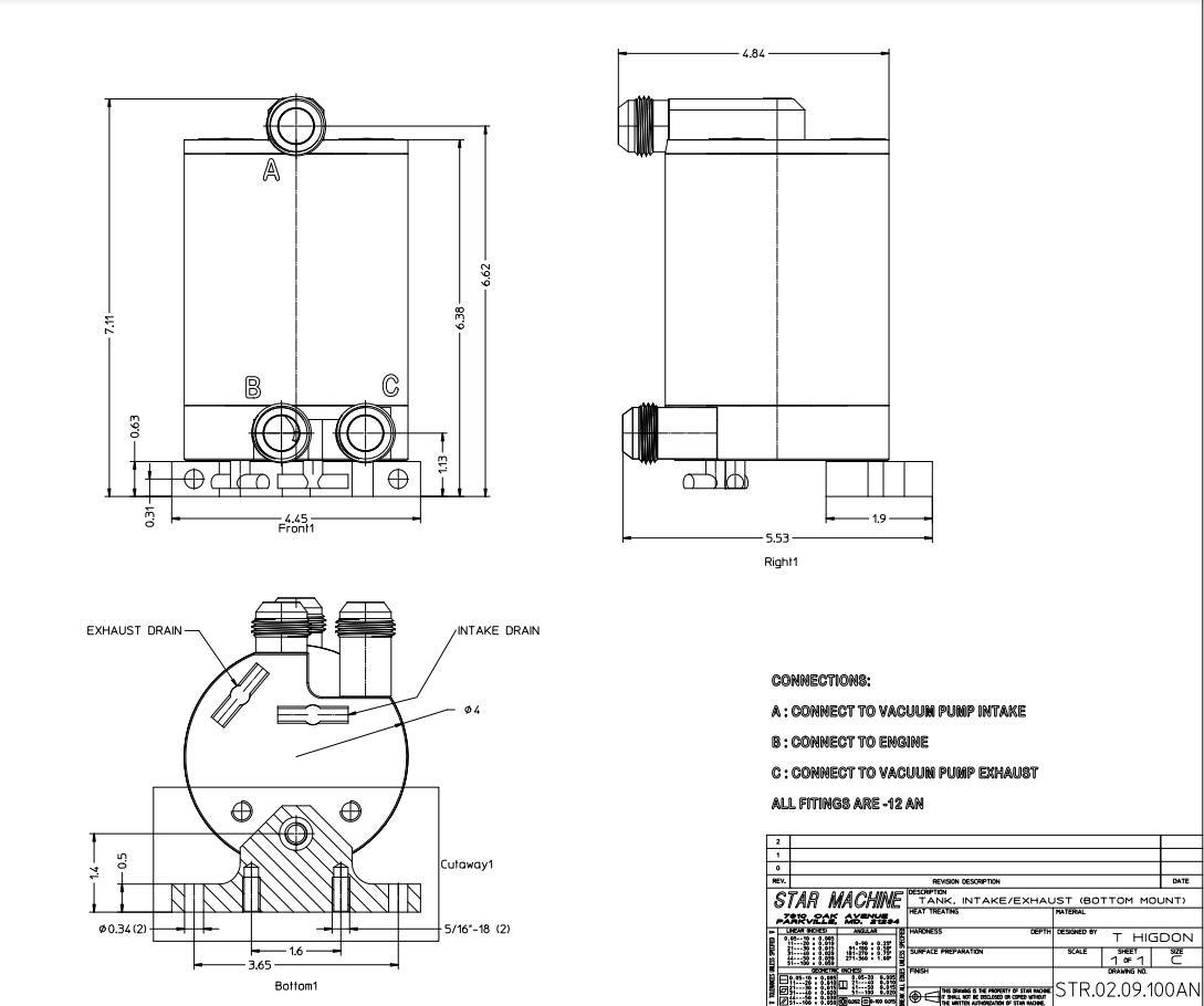STAR MACHINE TANK, OIL SEPARATOR/FILTER ETC STR.02.09.00AN